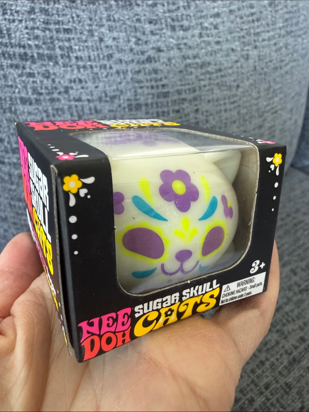 BNIB NeeDoh Sugar Skull Cats, Purple